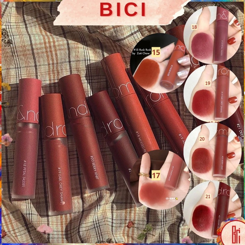 (Màu 15-&gt;21) Son Kem Lì ROMAND Zero Velvet Tint