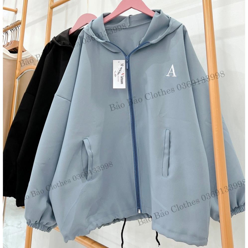 Khoác Kaki Mềm Nam Nữ Chữ A Dáng Rộng Bồng Tay Có Mũ Bo Tay1 Lớp Unisex Uzzlang