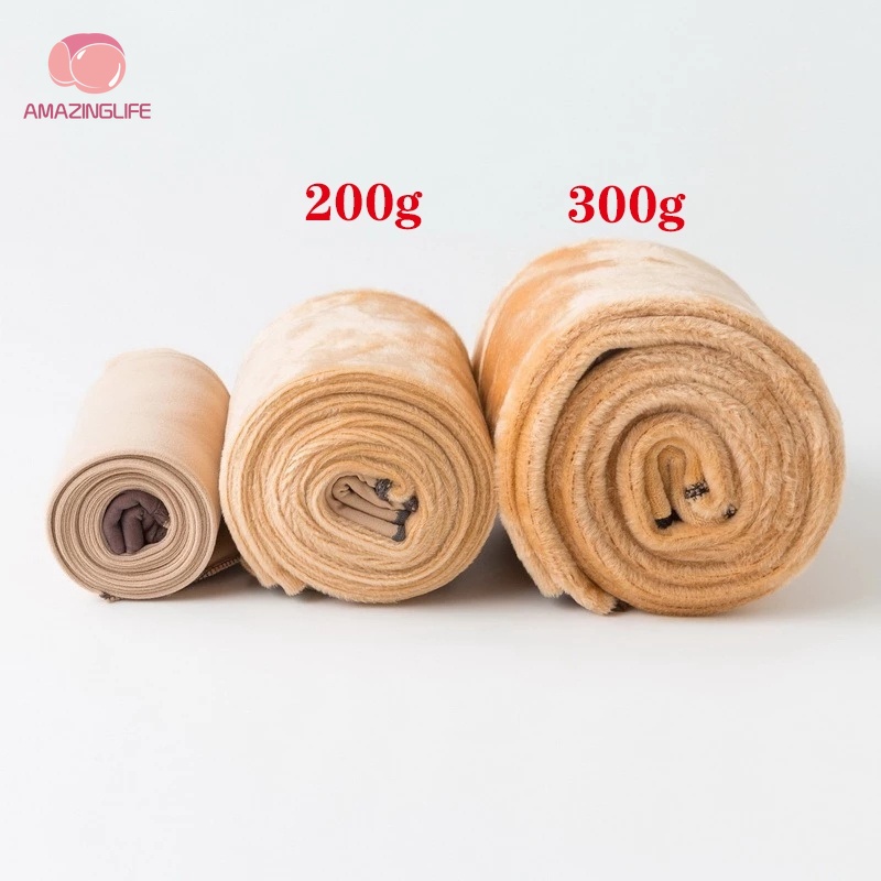 [Amazinglife] Quần Tất Lông Dày Co Giãn Thoải Mái Lưng Cao Bằng Polyester Mặc Thường Ngày Thời Trang Mùa Đông Cho Nữ