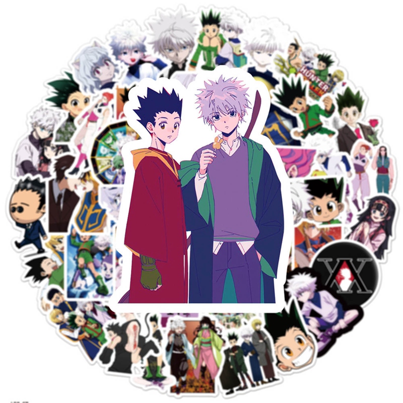 Set 100 Sticker Anime Hunter X Hunter Dùng Để Trang Trí Ô Tô / Laptop