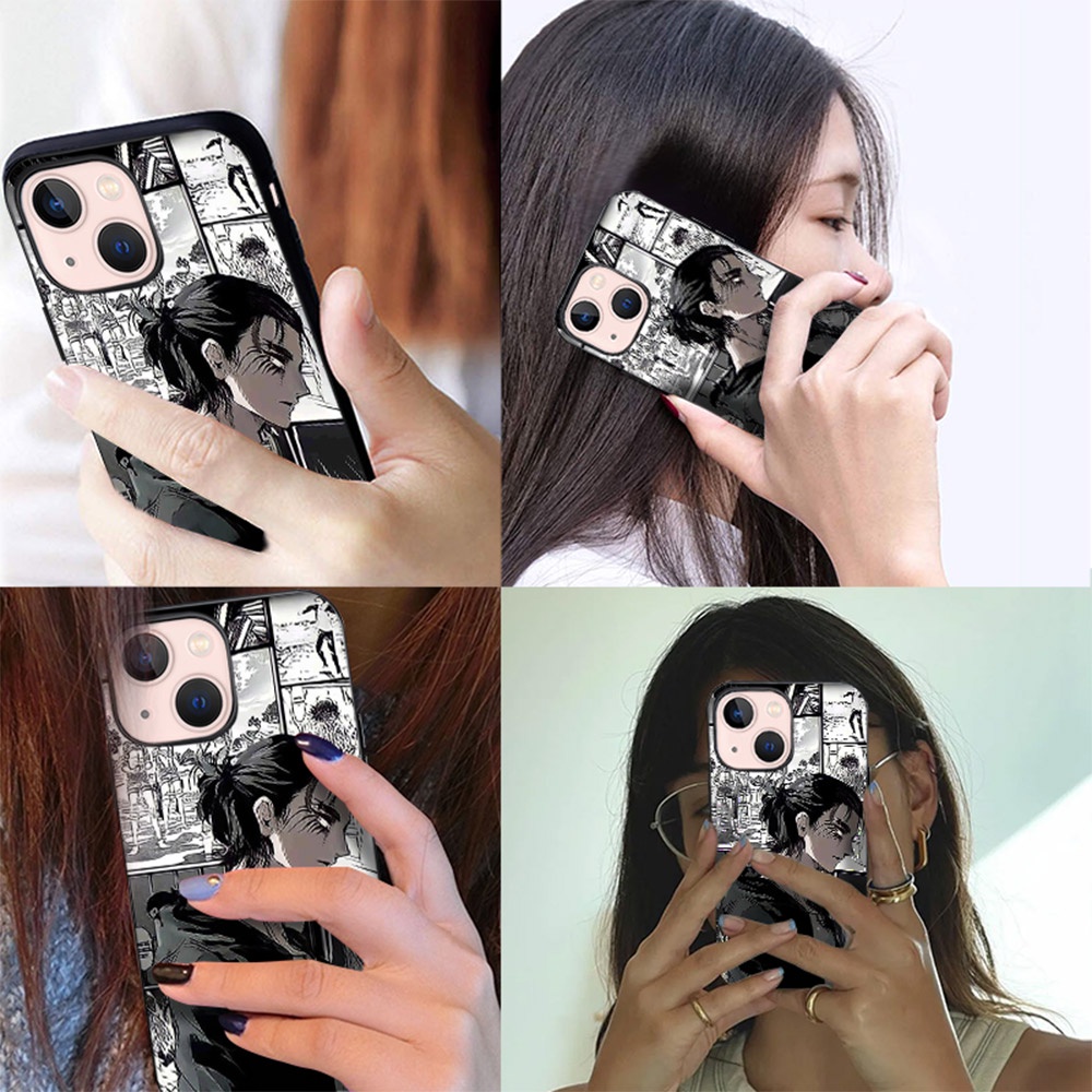 Ốp điện thoại mềm họa tiết hoạt hình Attack On Titan dành cho iPhone 13 Pro Max 11 12 7 8 Plus