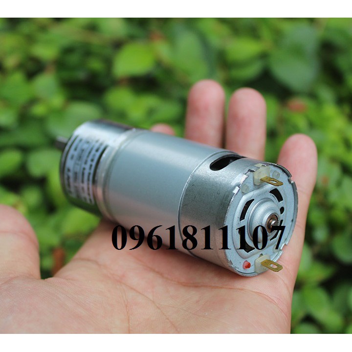 [Nhông kim loại] Motor giảm tốc 12V 555 80 vòng.phút 24V 100rpm