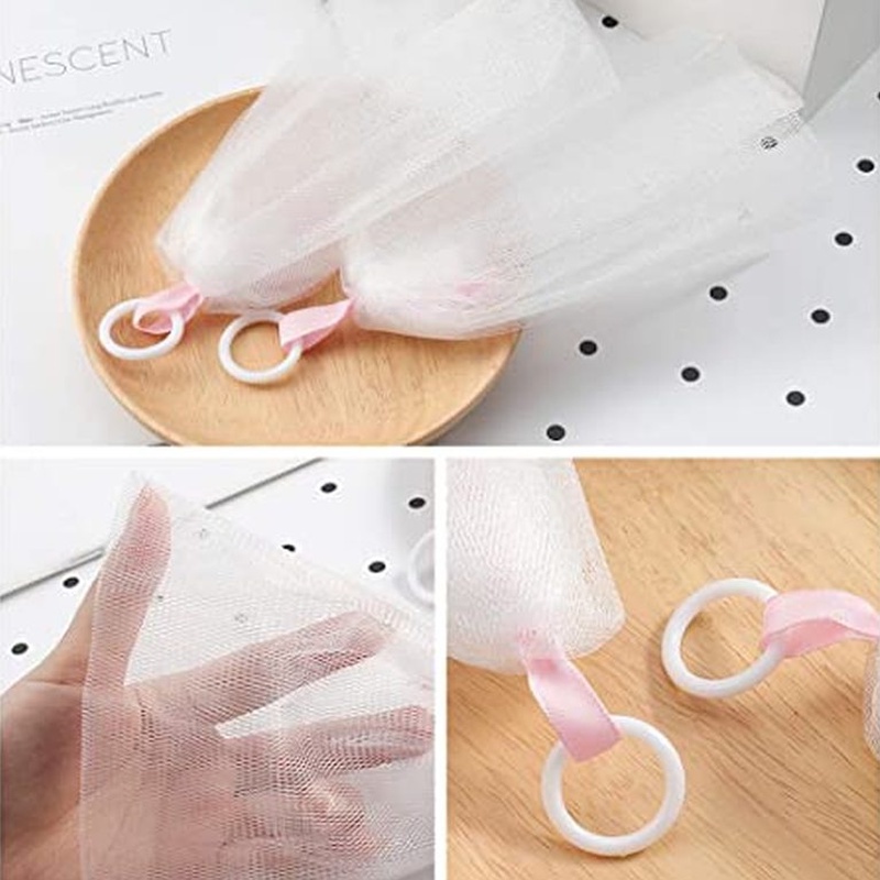 1 Túi Lưới PE Tạo Bọt Rửa Tay/Xà Phòng Màu Sắc Ngẫu Nhiên