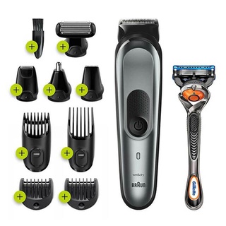 Tông đơ cắt tóc đa năng Braun 10 in 1, kèm theo máy tỉa râu & lông mũi & dao cạo Gillette, cao cấp