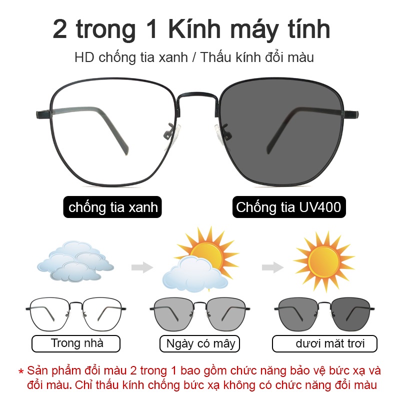 LUSEEN Mắt Kính Chống Ánh Sáng Xanh Và Bức Xạ Thời Trang Cho Nam Nữ AG2221