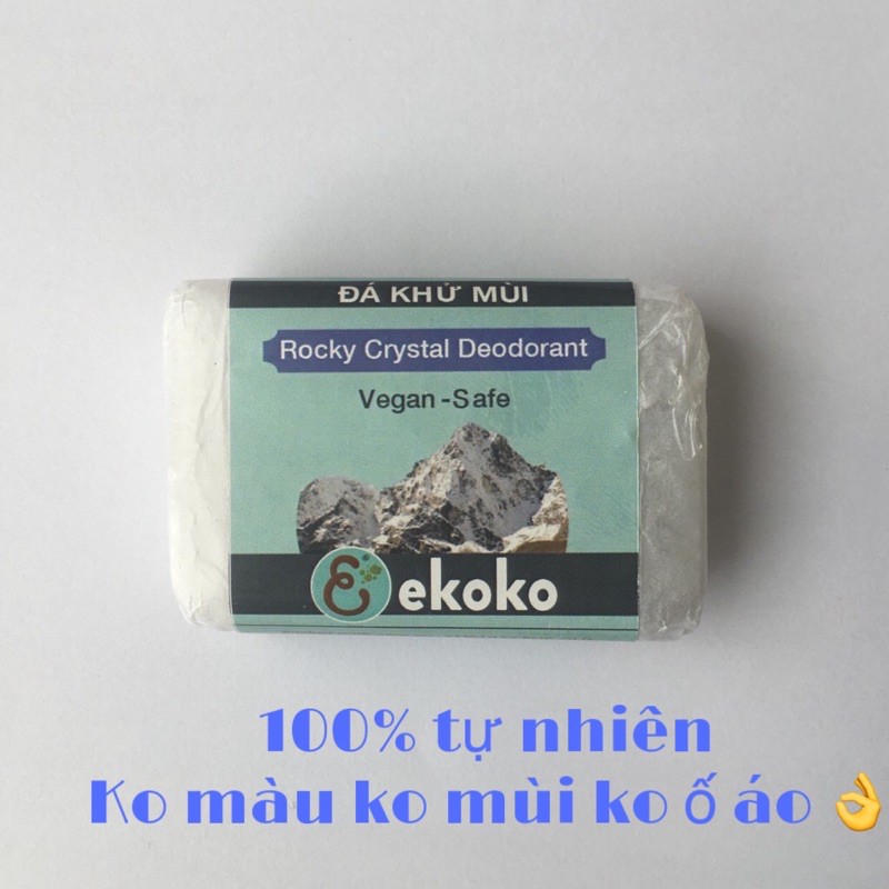 Lăn khử mùi đá muối khoáng ekoko tự nhiên ko màu ko mùi ko gây ố áo