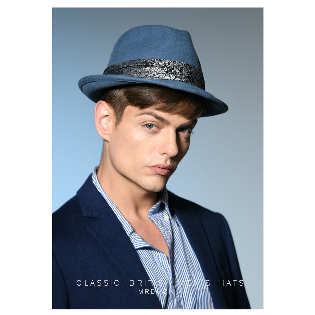 Mũ Phớt Nam Lông Cừu Cao Cấp LC05 - Mũ Fedora Nam Hàng Hiệu Nhập Khẩu | MUGU