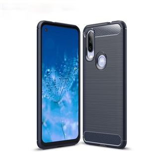 Ốp Silicon Mềm Cho Motorola Moto One Macro Sợi Carbon Dành Cho Moto One Vision + Action Zoom Fusion + Túi Điện Thoại Điện Thoại Trên Moto One 5G Ace