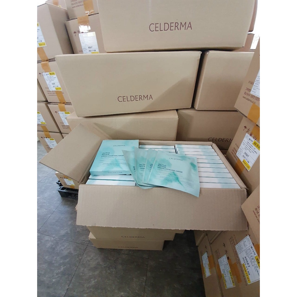 MẶT NẠ DẠNG THẠCH CELLDERMA ACTIVE REPAIR GREEN HYDROGEL MASK ĐẨY LÙI LÃO HOÁ