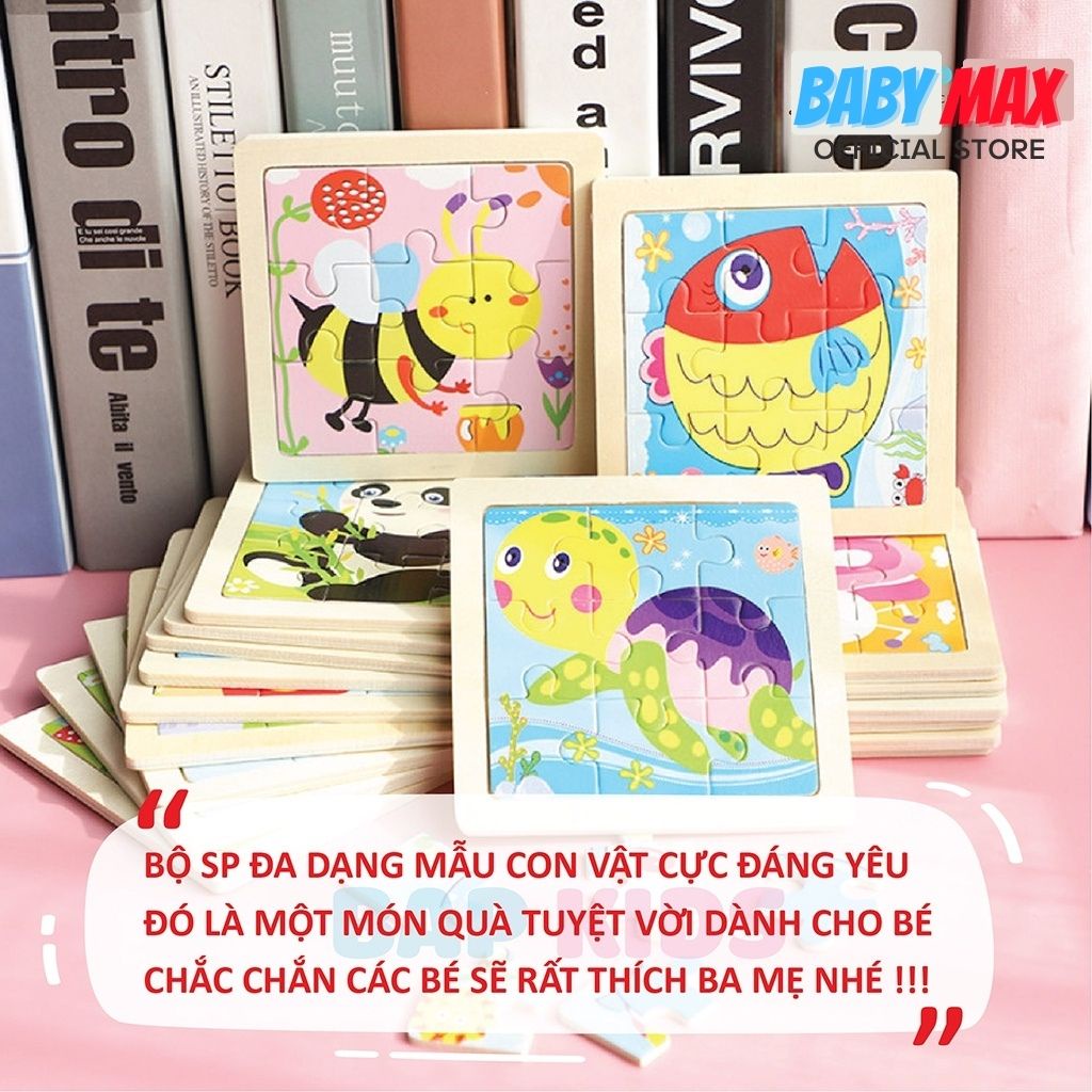 Tranh ghép hình cho bé 9 đến 1000 mảnh ghép gỗ xếp hình - Đồ chơi gỗ giáo dục thông minh BABY MAX