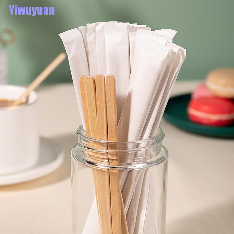 Bộ 100 que gỗ pha cà phê/trà dùng một lần tiện dụng