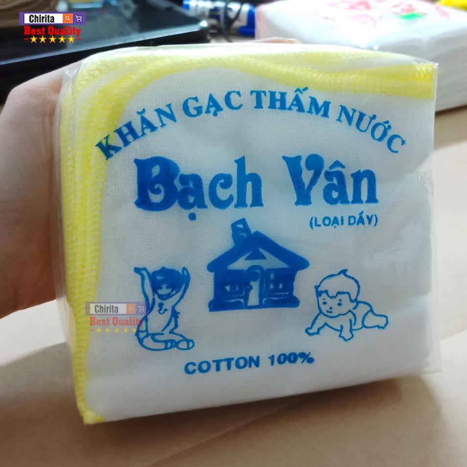 Combo 10 Khăn Sữa Loại Vừa 25x25cm ( 3 Lớp ) - Khăn Gạc Thấm Nước - Vải 100% Cotton Mềm Mịn