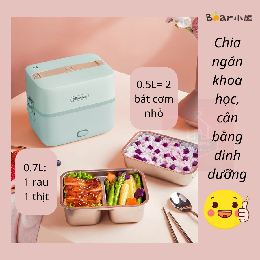HỘP CƠM CẮM ĐIỆN MANG ĐI LÀM XÁCH TAY CHÍNH HÃNG BEAR DFH-B12E1
