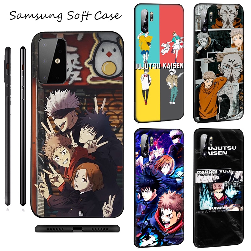 Samsung Galaxy J2 J4 J5 J7 Prime Core Pro F62 M62 A52 A32 A01 Soft Phone Case Jujutsu Kaisen Yuji Itadori Anime Cover Casing