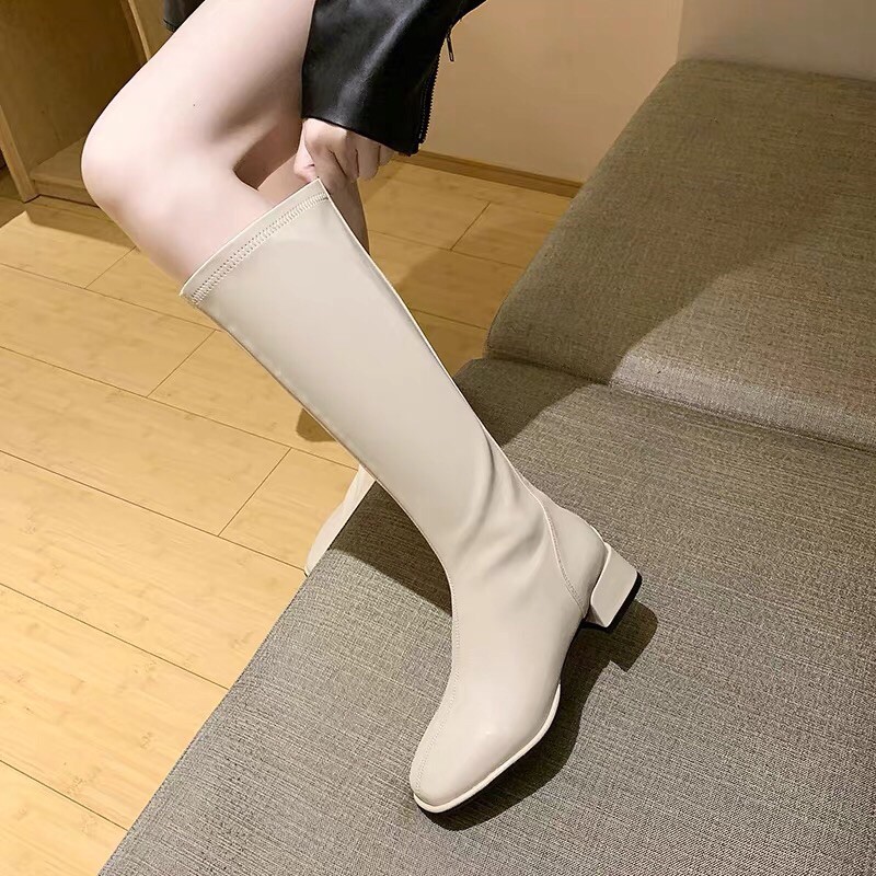 (NEW_ CÓ SẴN) Bốt đùi da mềm khoá sau BIG SIZE 34-43