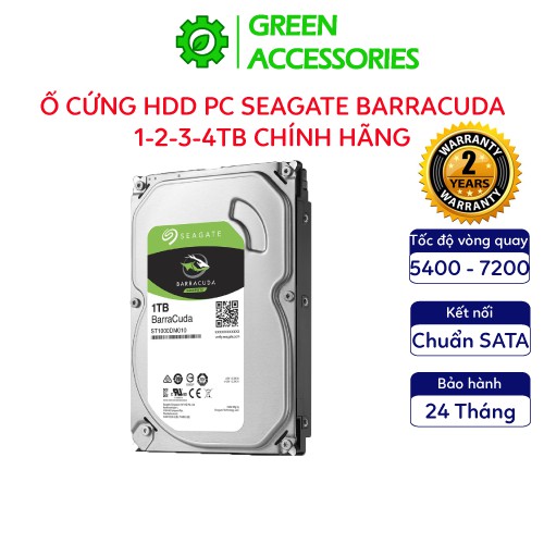 Ổ Cứng PC HDD TB Seagate Barracuda 4TB/3TB/2TB/1TB, Chuẩn SATA 6Gb/s, BH 24 Tháng | BigBuy360 - bigbuy360.vn