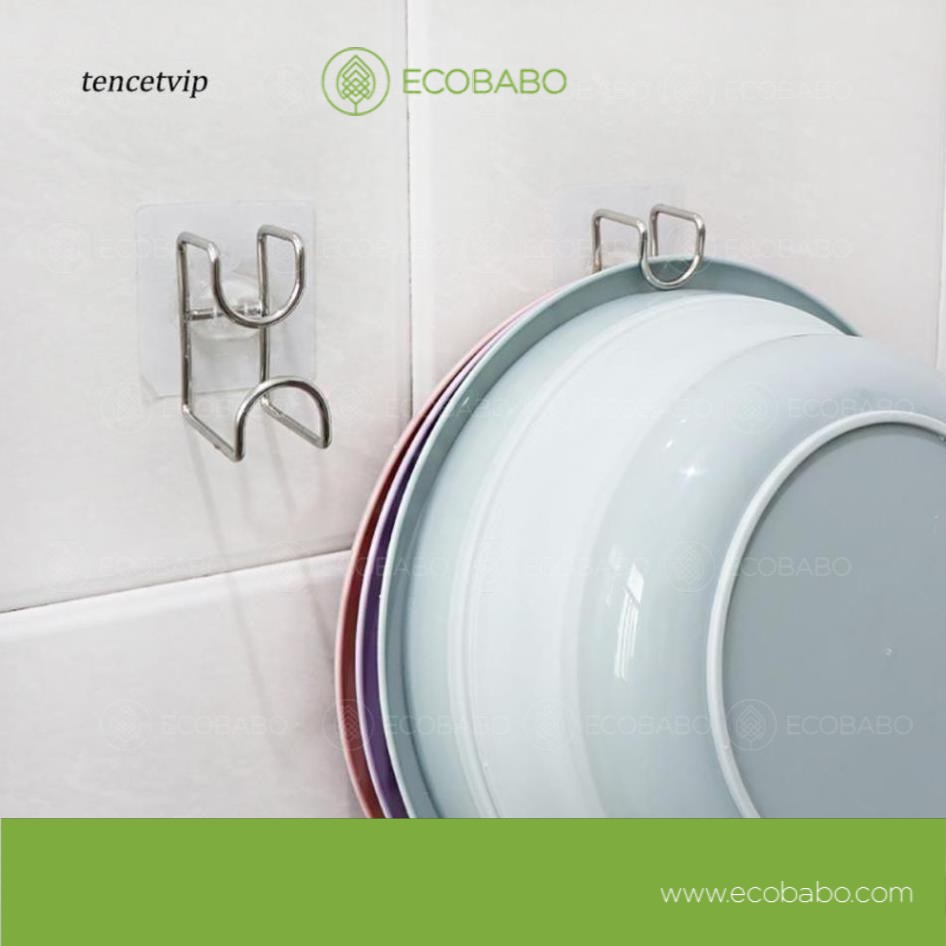 Móc treo chậu inoxe gắn nhà tắm tiện dụng - ECOBABO