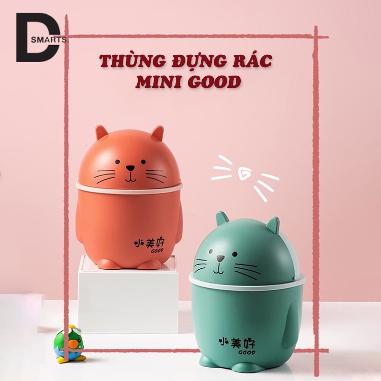 Thùng đựng rác mini để bàn xinh xắn,siêu tiện lợi