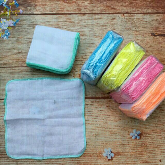 KHĂN SỮA - KHĂN GẠC COTTON 100% / THIÊN THANH - 4 LỚP [ shop giao màu ngẫu nhiên ]