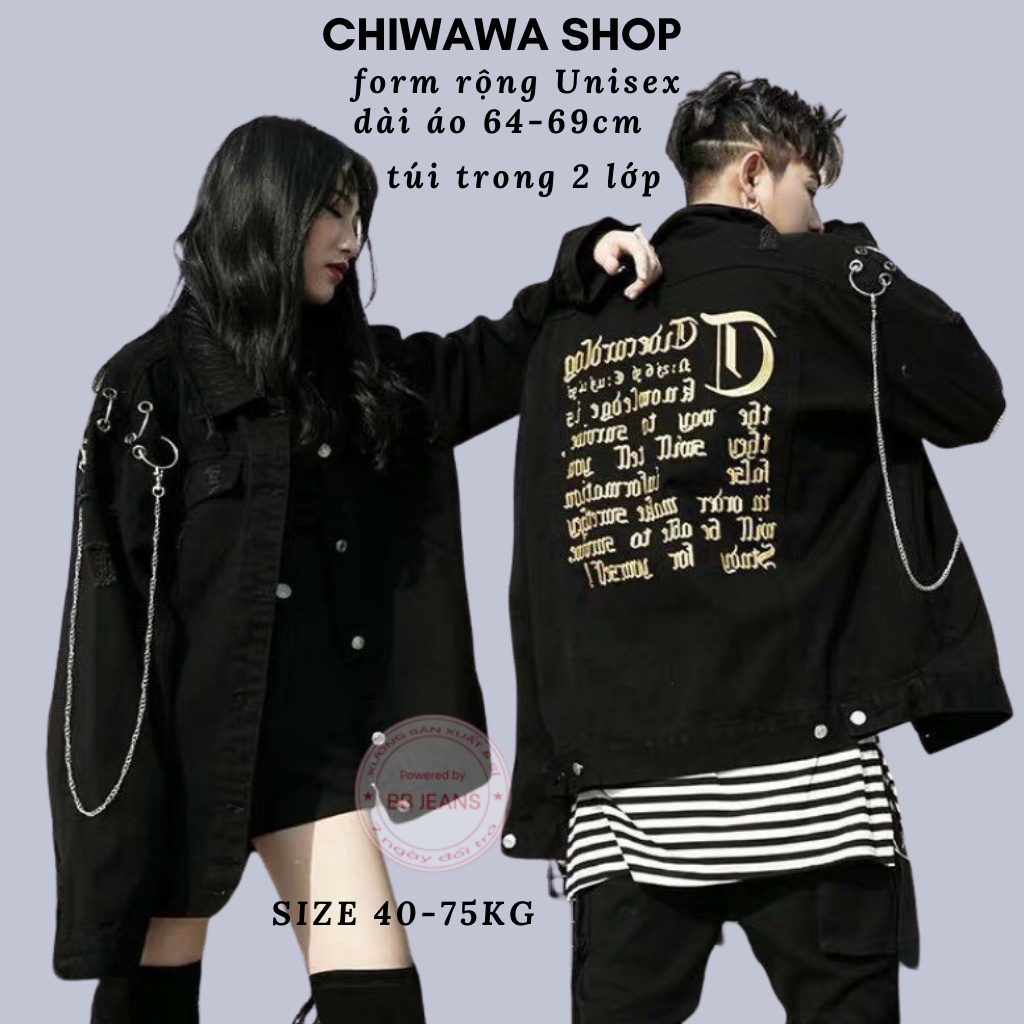 [Sỉ] Áo khoác jean nam nữ Unisex Kingbag GX Jackie sang trọng đẳng cấp mới ra chấp đụng hàng full size luôn