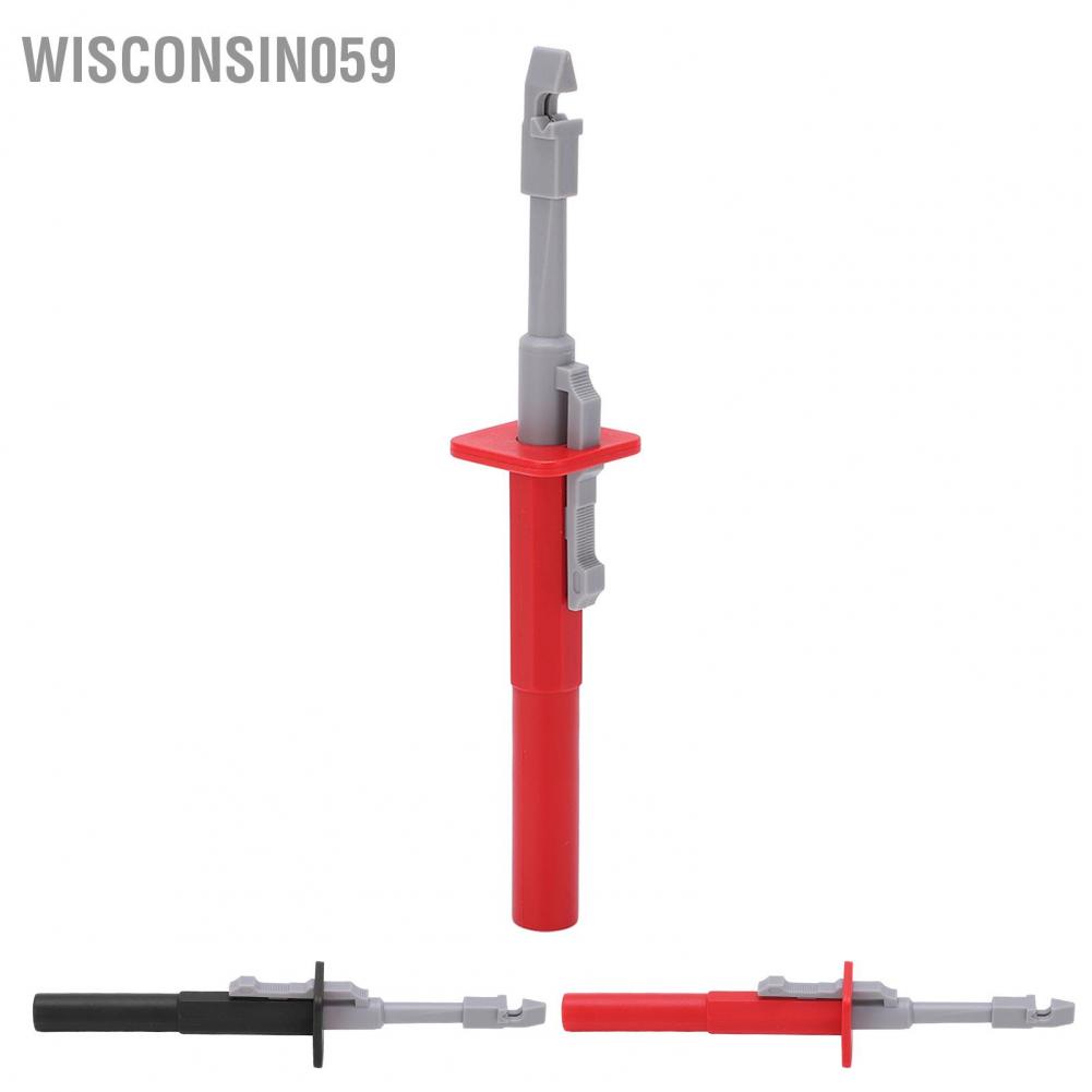 Wisconsin059 J.30020 Wire Piercing Probe Clip Lossless Break Free Puncture with 4mm Jack for Multimeters
