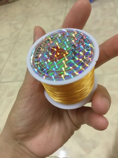 Cuộn cước lụa màu vàng co giãn