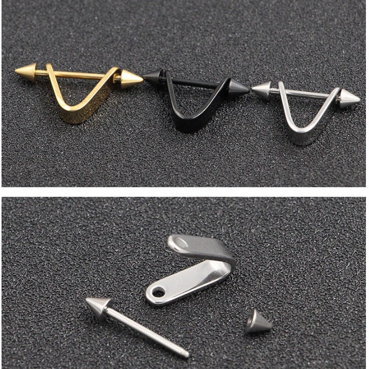 Bông Tai Nam Titan Không Đen TT 1367 - 1 cặp