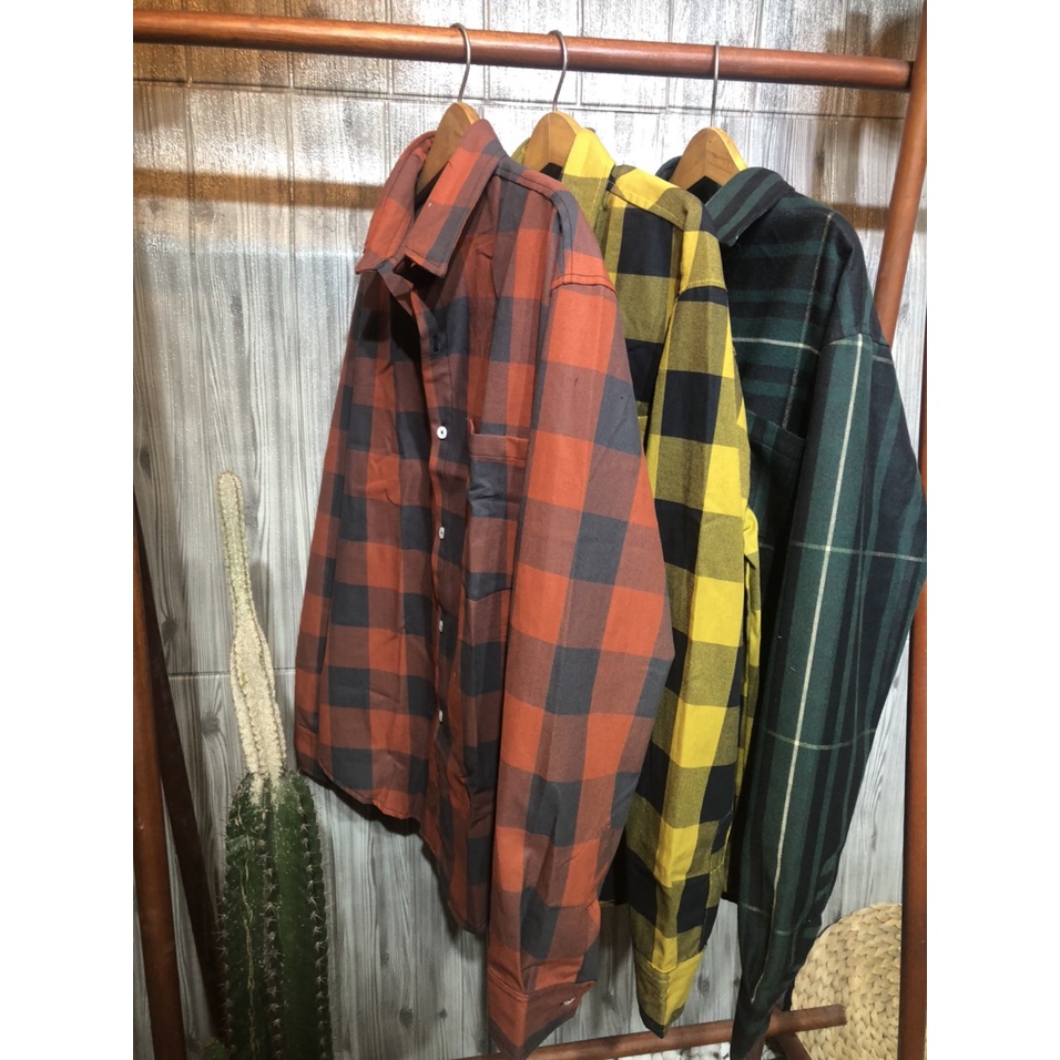 Áo Sơ mi Flannel CVC - Giá sỉ unisex