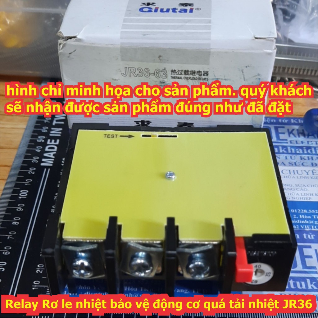 Relay Rơ le nhiệt bảo vệ động cơ quá tải nhiệt JR36-20 JR36-63 JR36-160 kde5337