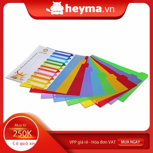 COMBO 5 Tập chia file nhựa,chia file giấy 10-12 màu ٩(^‿^)۶