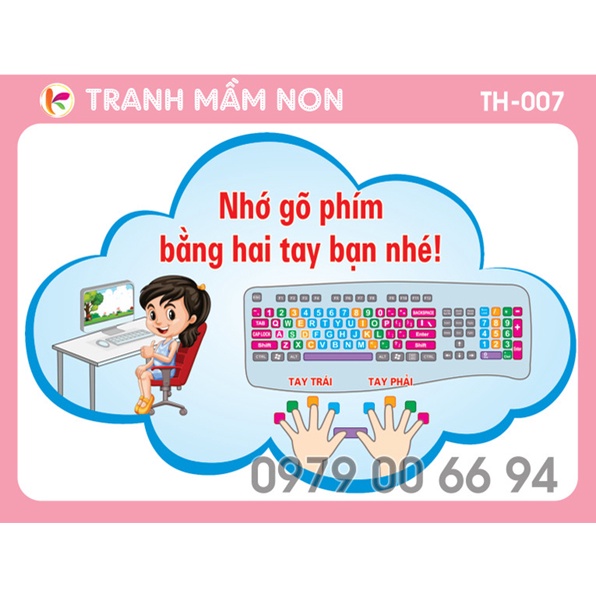 TRANH TRANG TRÍ PHÒNG TIN HỌC (Decal) -TH007