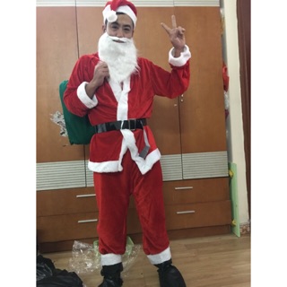 Quần áo Ông già Noel nhung