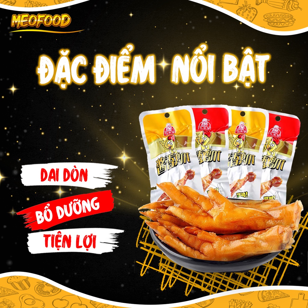 Chân gà cay tứ xuyên đỏ 32Gam đồ ăn vặt MeoFood MF03