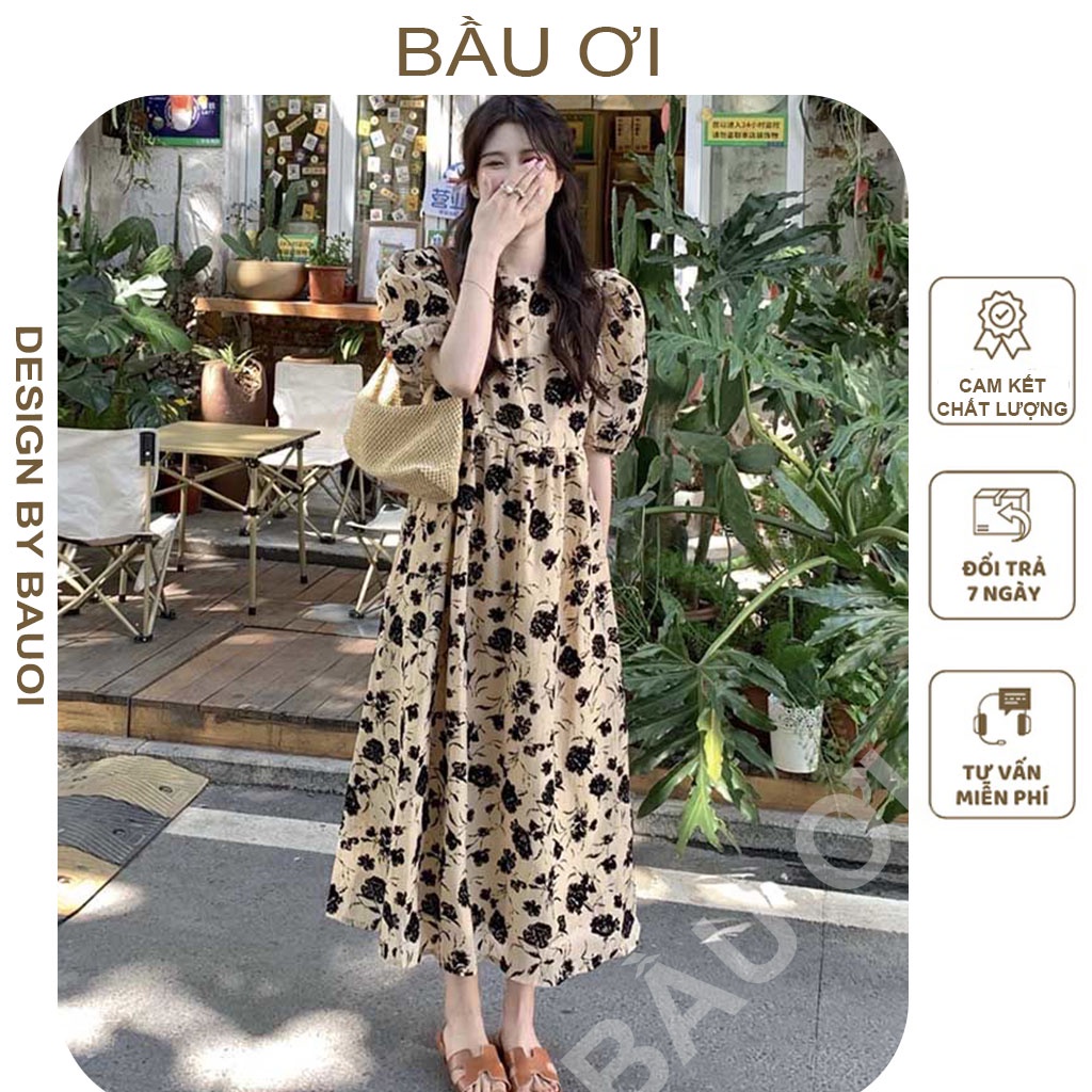 [MẪU HOT V96] ĐẦM BẦU BABYDOLL TAY PHỒNG DÁNG DÀI - VÁY BẦU CÔNG SỞ PHONG CÁCH RETRO SANG TRỌNG MẶC ĐI LÀM DỰ TIỆC ĐẸP