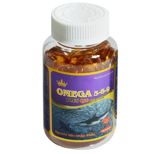OMEGA 369  Q10  Kingphar -  Hộp 100 viên- hỗ trợ chống oxi hóa, hỗ trợ chức năng tim mạch, giảm nguy cơ xơ vữa động mạch