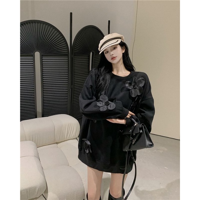 ❤od 2-3 tuần❤áo nỉ hoa oversize