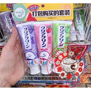 Kem đánh răng kao kid Nhật bản (dâu,do,dưa gang)