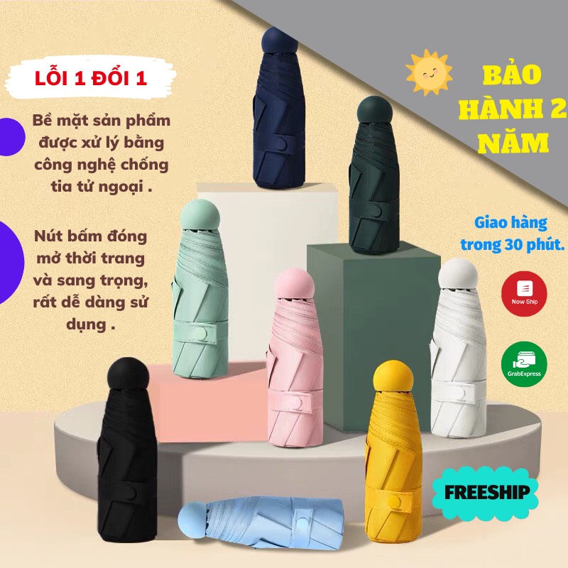 Dù Che Nắng Ô Che Mưa Nắng Chất Liệu Vải Chống Nhăn Cao Cấp Dù Che Mưa Asaki