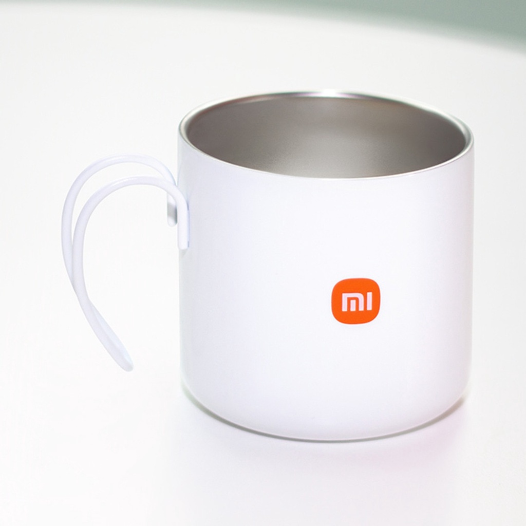 Cốc uống cà phê bằng thép không gỉ màu trắng có thể tái sử dụng Xiaomi 2021 chất lượng