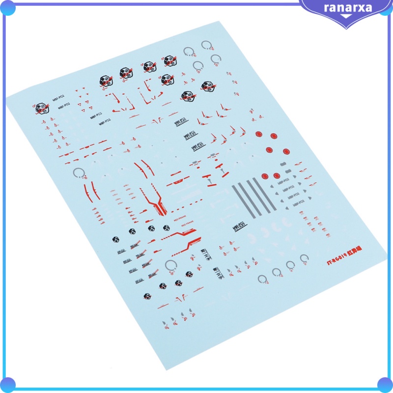 Miếng Dán Decal Chống Nước Cho Mô Hình Gundam Bandai Rg019