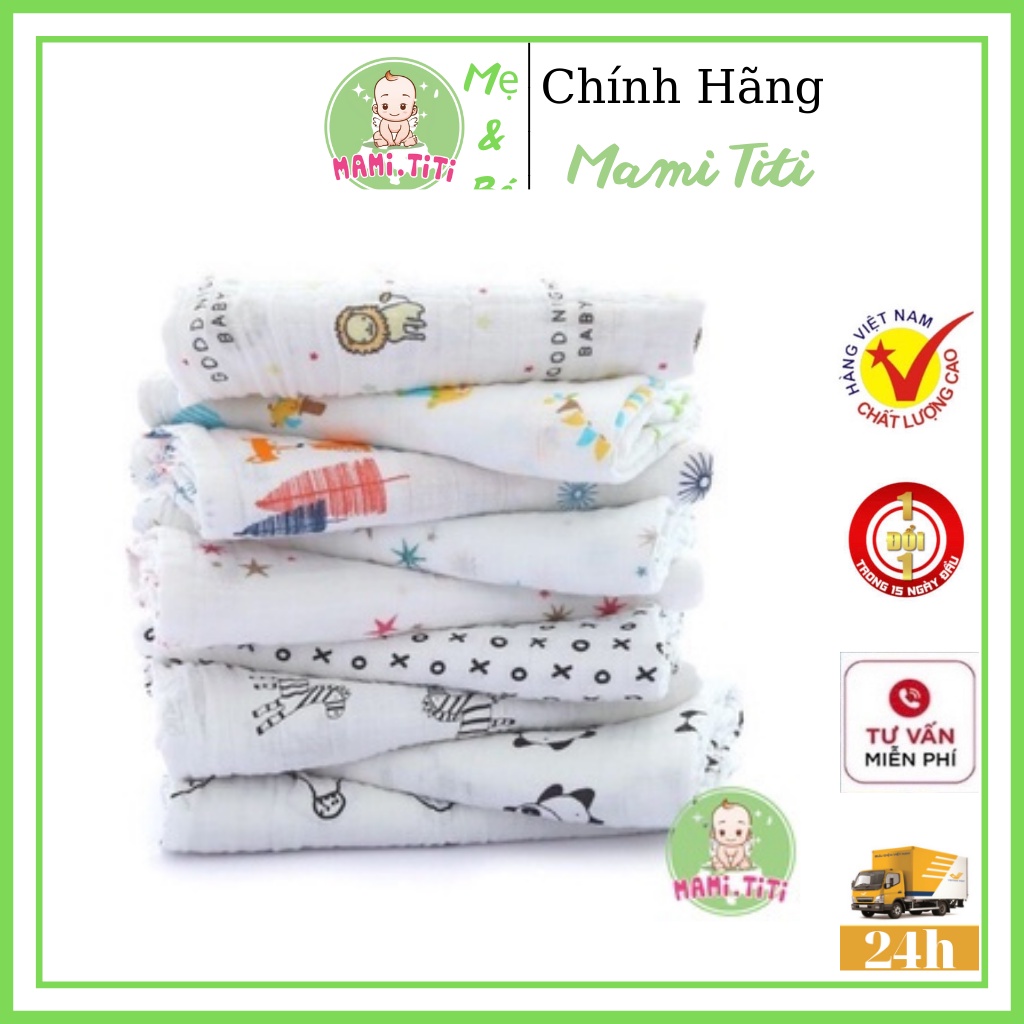 Khăn tắm xô, kích Thước 1m2x1m2 CHO BÉ ( CUỘN TEM XANH ) - MAMI TITI