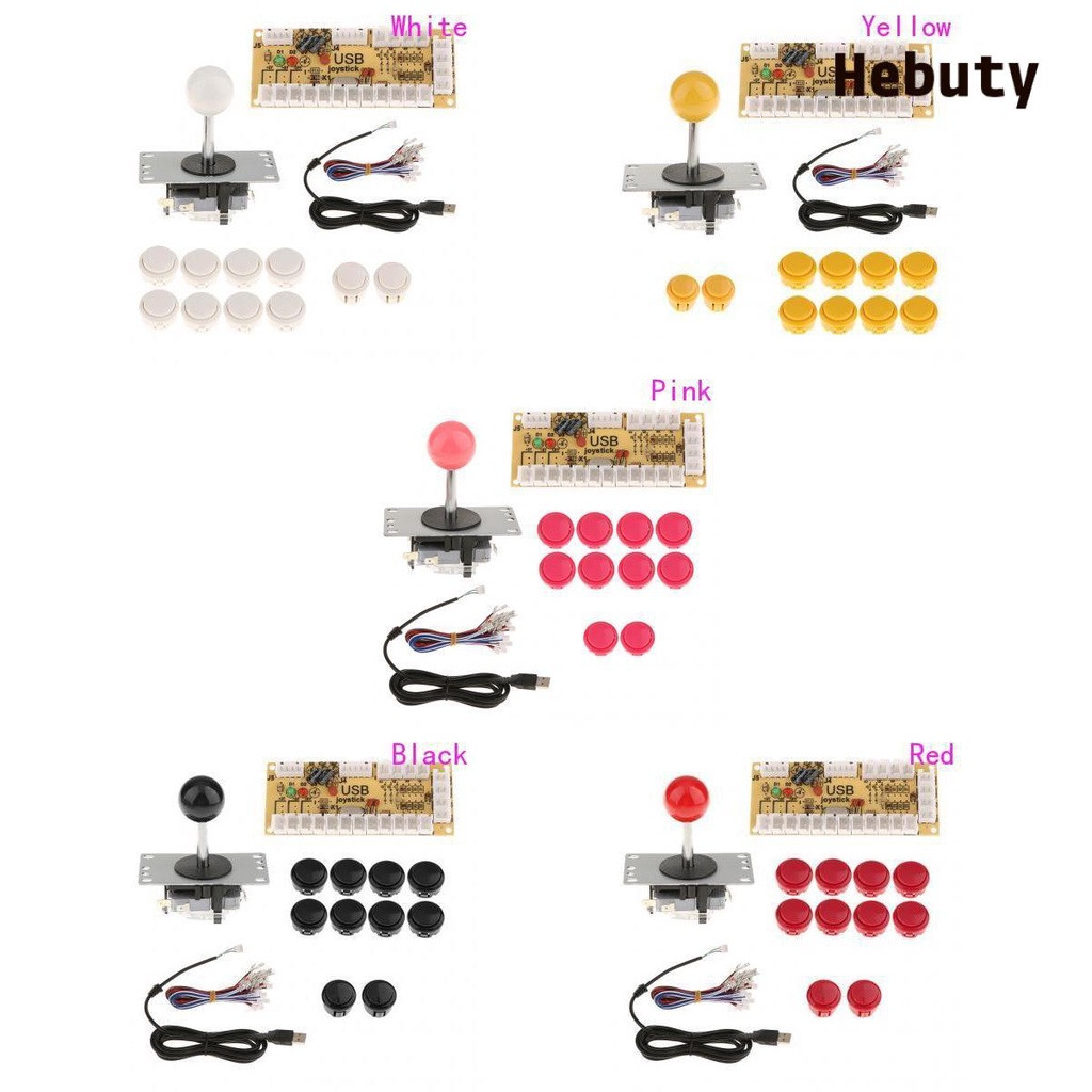 Bảng mã hóa USB Arcade Zero Delay + cần điều khiển PC 5Pin + 10 nút đẩy DIY