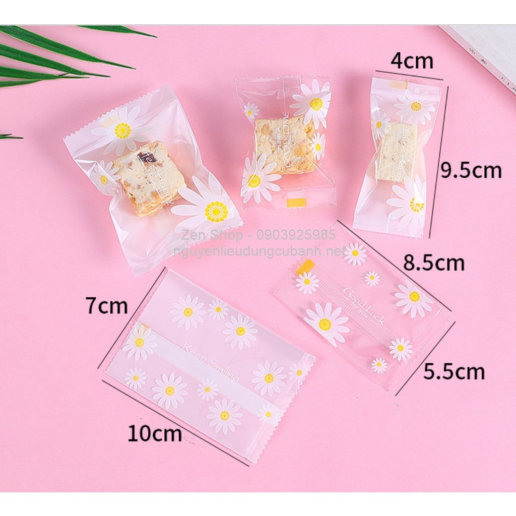 Túi bánh quy, Túi bánh quy hàn miệng kt 5.5x8.5cm, 7x10cm.
