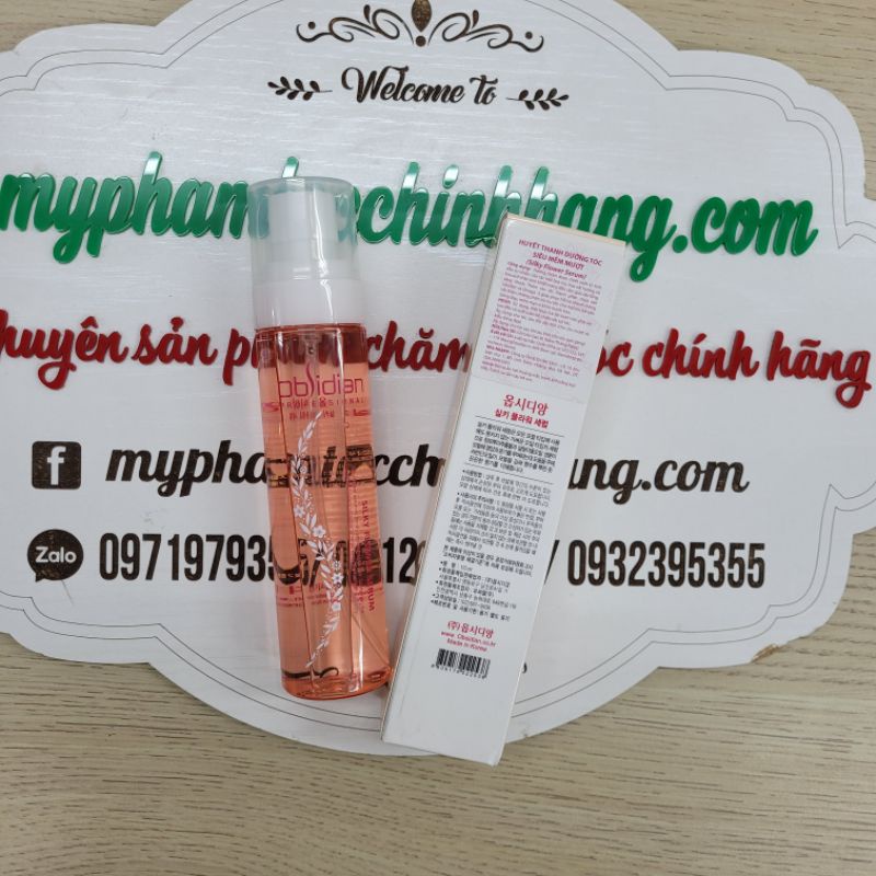 Huyết thanh dưỡng tóc siêu mềm mượt Obsidian Silky Flower Serum Hàn Quốc 45ML -  110ml