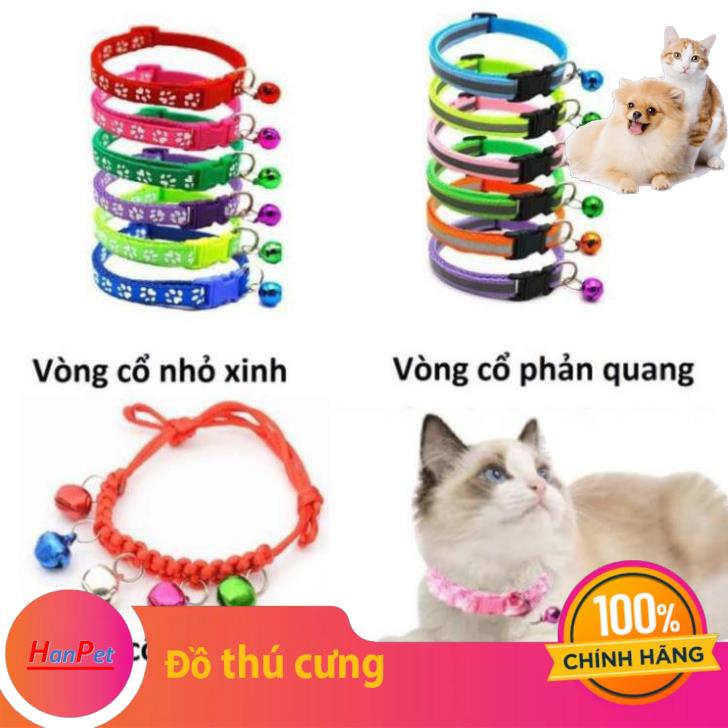 Vòng cổ chó mèo thú cưng cao cấp (3 loại) Dùng cho chó mèo từ 1-5kg (hanpet vc)