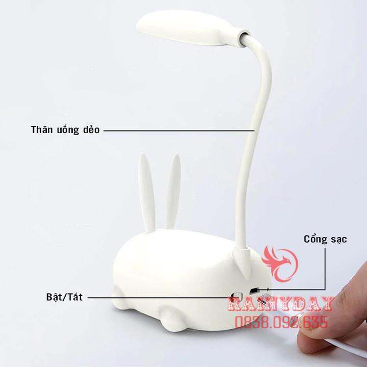 Đèn học led để bàn mini hình thú cute dễ thương pin sạc usb tích điện cho bé đọc sách làm việc chống cận