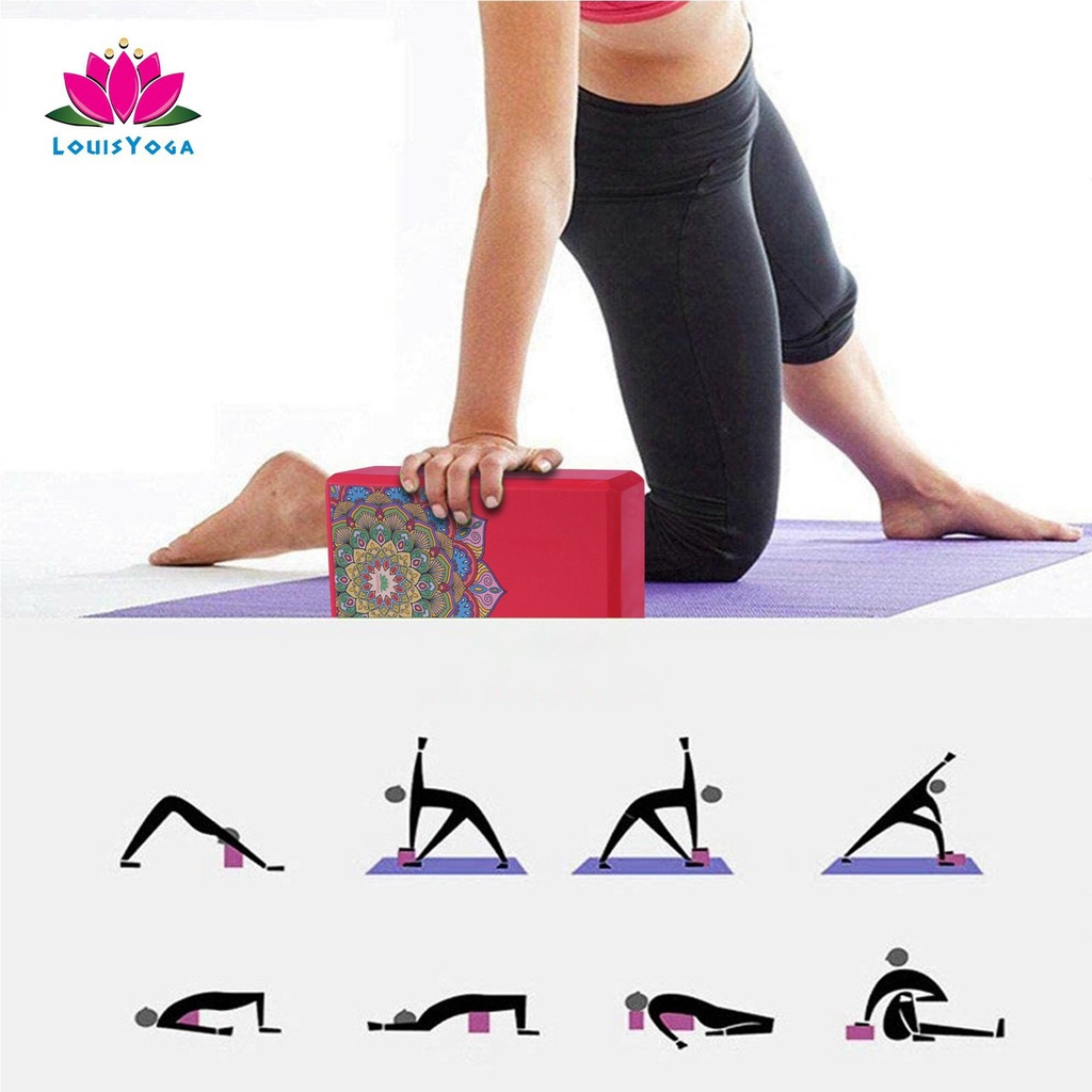Gạch xốp hoa văn eva 7 màu louis hỗ trợ yoga - Yoga An Viên