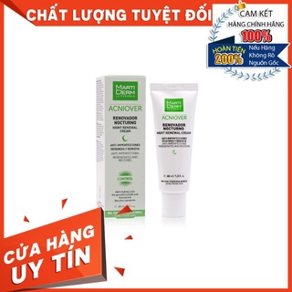 [HÀNG CÔNG TY] Kem Dưỡng Tái Tạo Ban Đêm Cho Da Dầu Mụn - MartiDerm Acniover Night Renewal Cream (40ml)