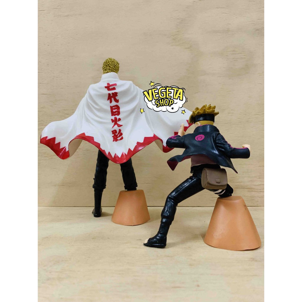 Mô hình Naruto - Set 2 mô hình cha con Uzumaki Naruto &amp; Uzumaki Boruto - Cao 10cm &amp; 16cm