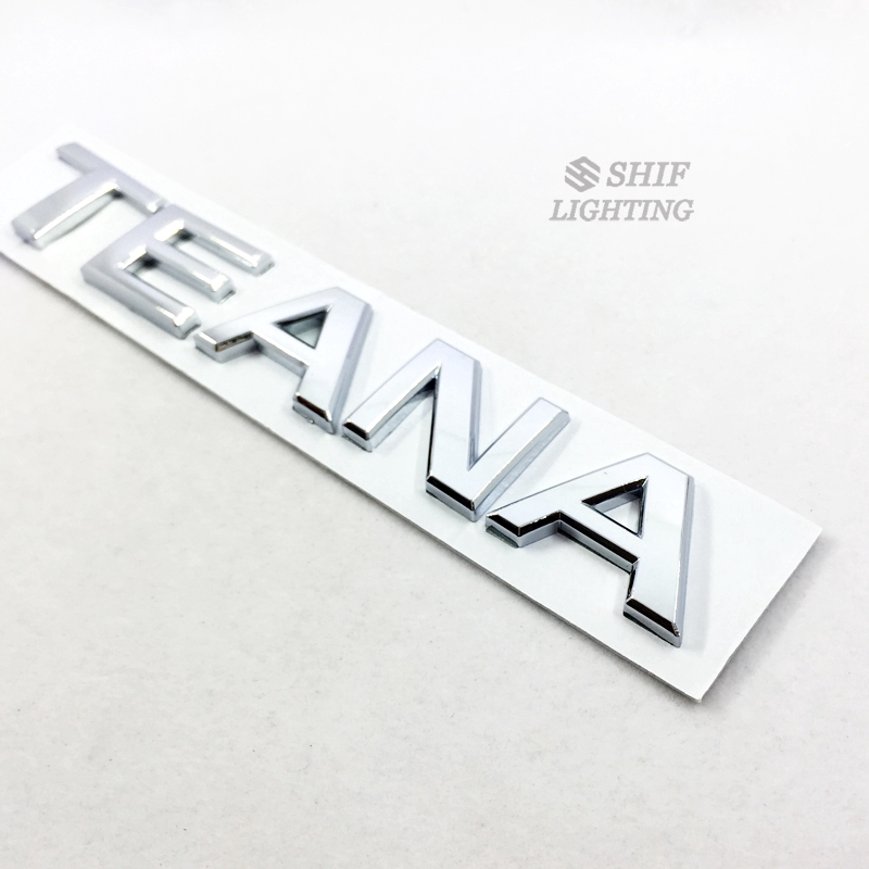 Sticker trang trí ô tô bằng ABS mạ chrome in chữ TEANA cho xe NISSAN